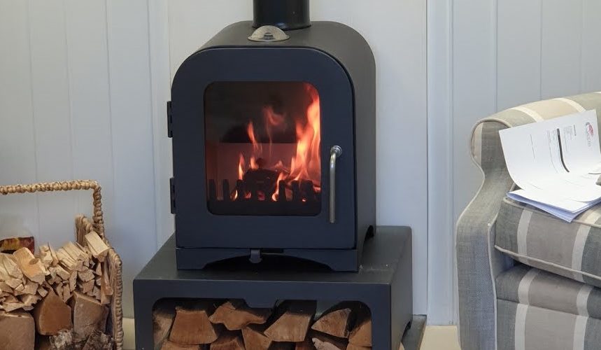 Woodburning stove installed in Tuin Summerhouse