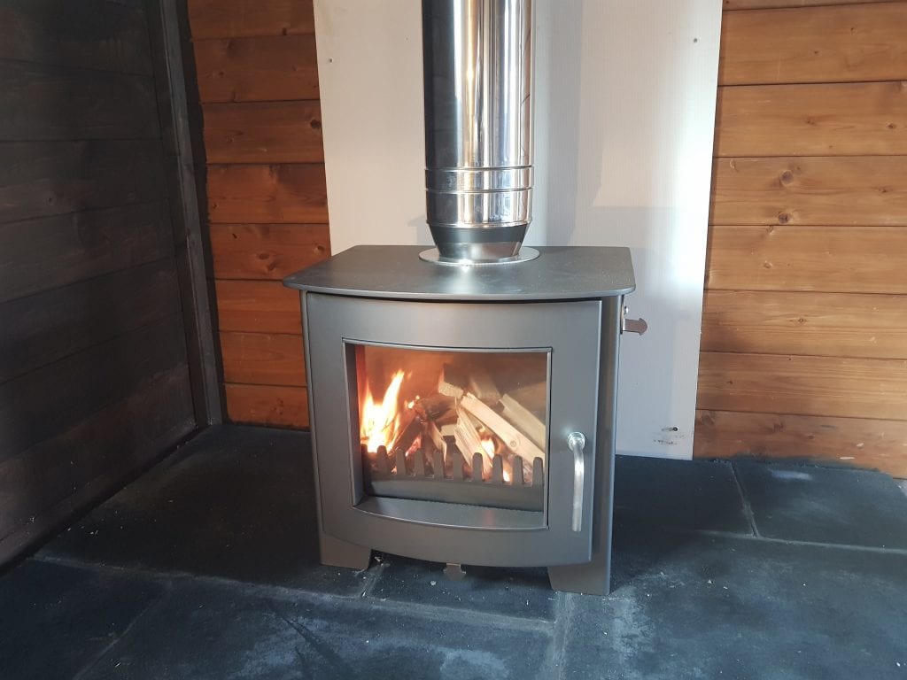 5kw multifuel stove in Garden room