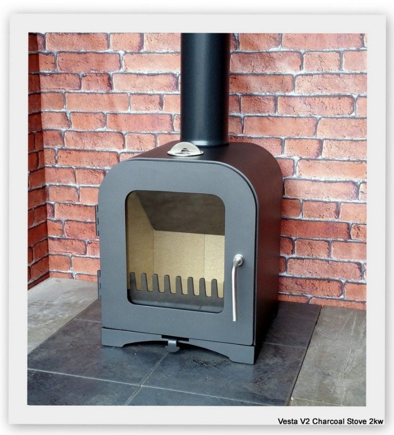 Woodburning stove Vesta V2 (2kw) with Studio Log Stand