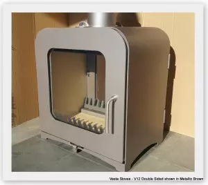 Double Sided Woodburning Stove Vesta V12 (12KW) - Image 4