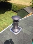 Stove flue installed in summerhouse